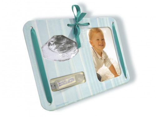 MybbPrint 3 az 1-ben képkeret rózsaszínben - ultrahang kép, fénykép és kórházi karkötő tartó 