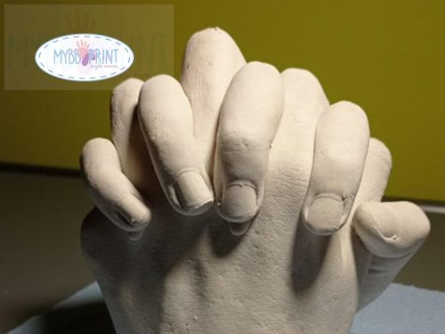 MybbPrint XL FELNŐTT kézszobor készítő készlet - 2 felnőtt kezéhez szett  - lenyomat lábszobor